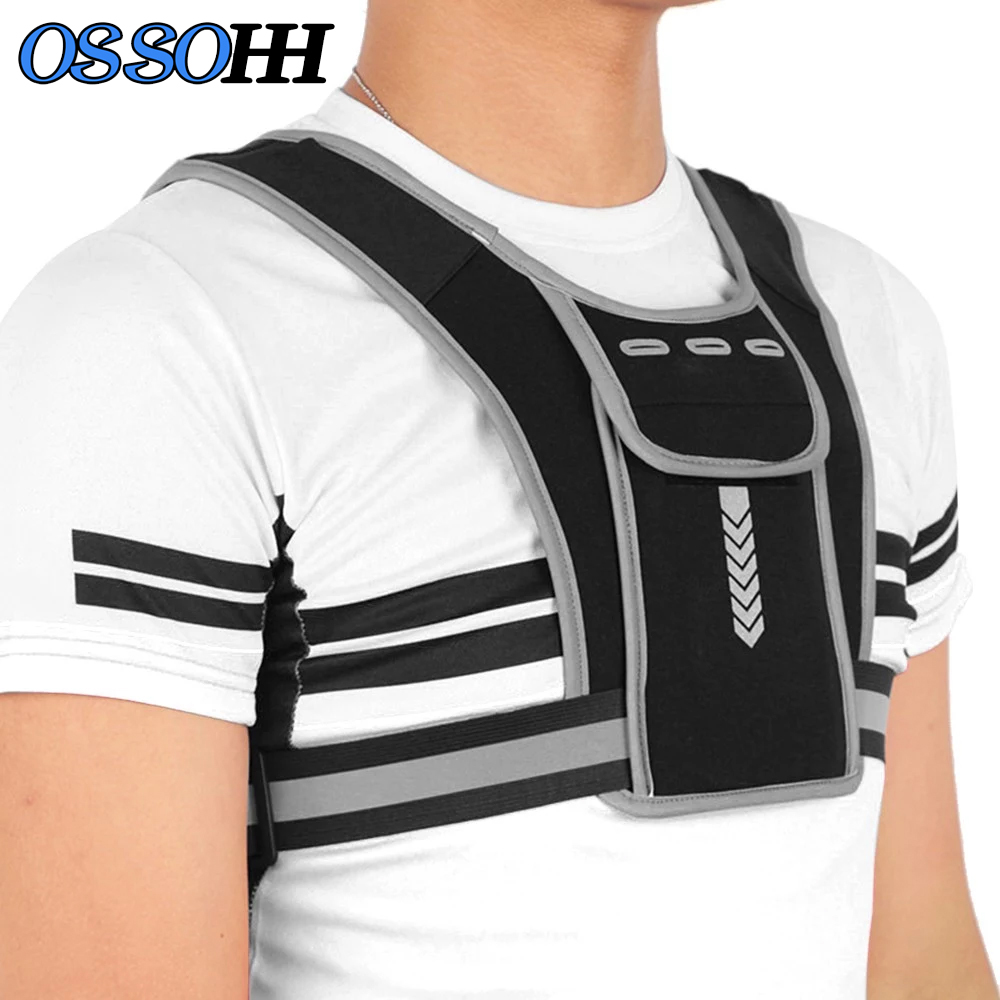 Reflective Vest Cycling - 1 個の反射ランニングベスト、通気性のある軽量ランニングベスト、サイクリング、ランニング、登山、フィットネスに最適