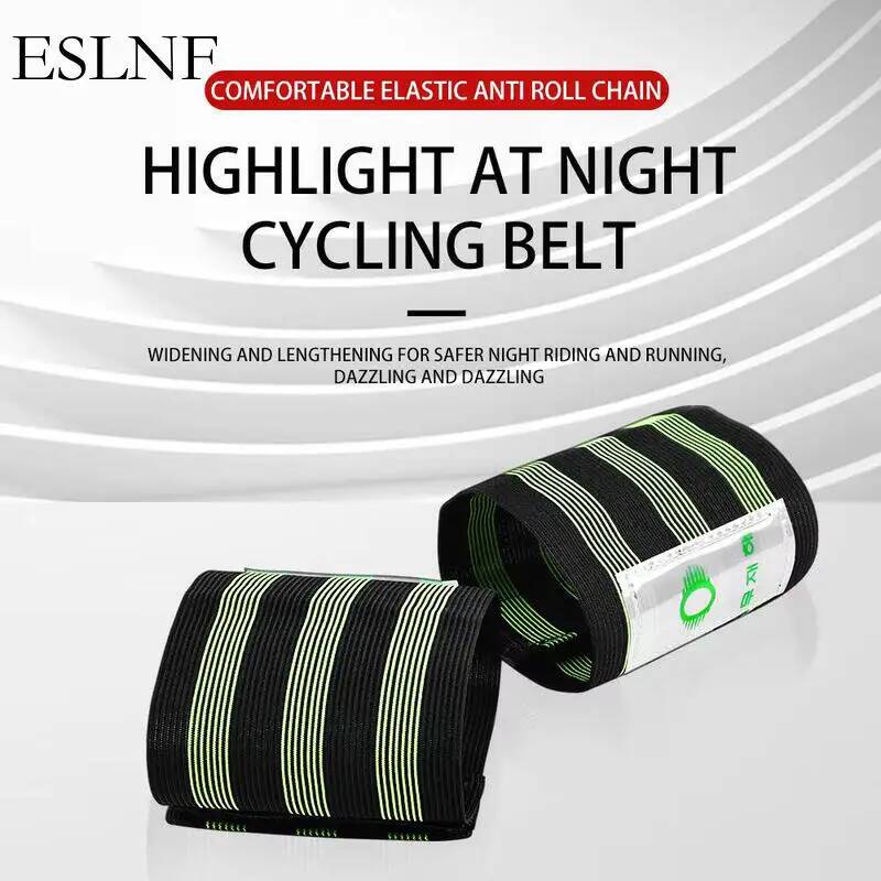 Cycling For Commute - ESLNF ユニバーサル反射自転車安全ストラップ調節可能な足首パンツレッグストラップ高視認性 MTB ロードコミューター夜間サイクリング