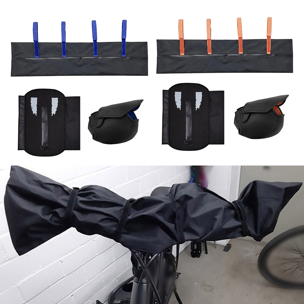 Cycling Commute Gear - 反射型電動自転車カバーセット モーターバッテリーハンドルバー用 防水防塵保護具 サイクリング通勤旅行用