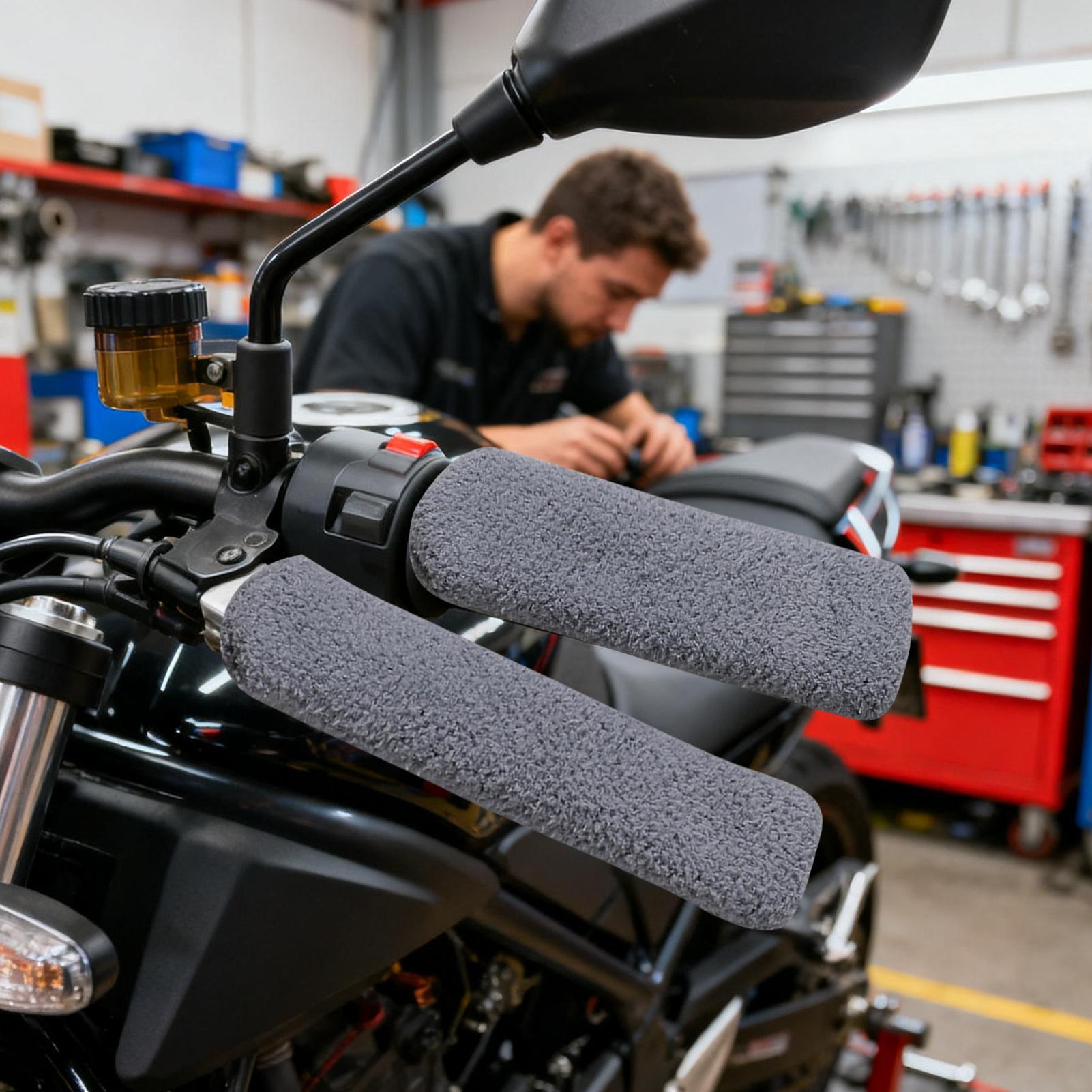 Cycling For Commute - オートバイのハンドルバーカバー伸縮性のある寒い冬サイクリングハンドルバーブレーキレバーカバーセット冒険通勤クルージング用