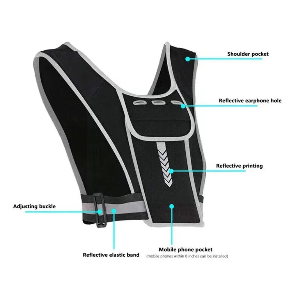 1 個の反射ランニングベスト、通気性のある軽量ランニングベス - Reflective Vest Cycling のレビューと価格