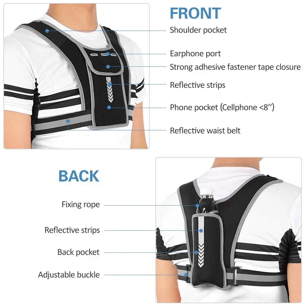 1 個の反射ランニングベスト、通気性のある軽量ランニングベス - Reflective Vest Cycling のレビューと価格
