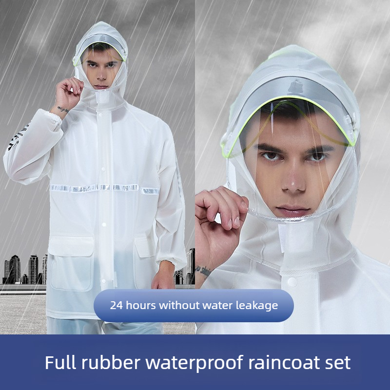 反射材付きツーピースバイクレインスーツ 防水ジャケットとパン - Cycling Commute Jacket のレビューと価格