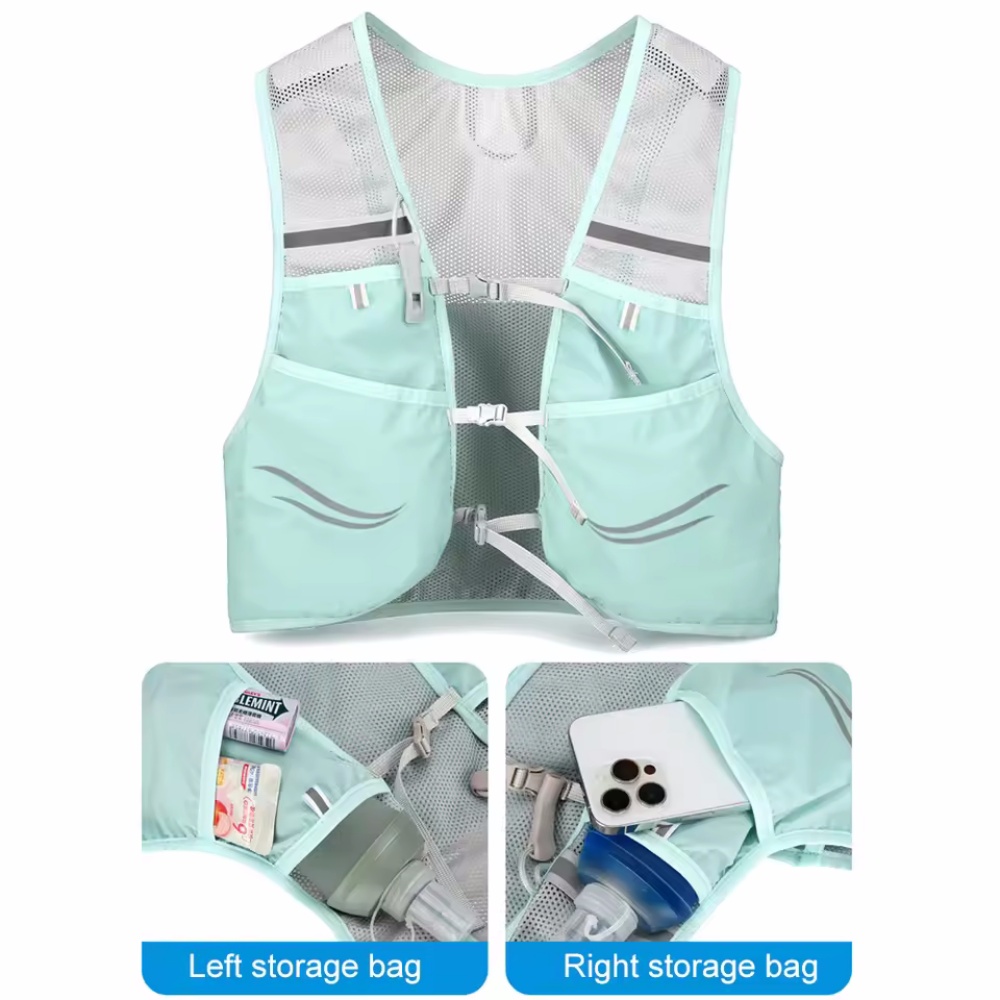 反射ランニングベスト水分補給ランニングチェストバッグ超軽量サ - Reflective Vest Cycling のレビューと価格
