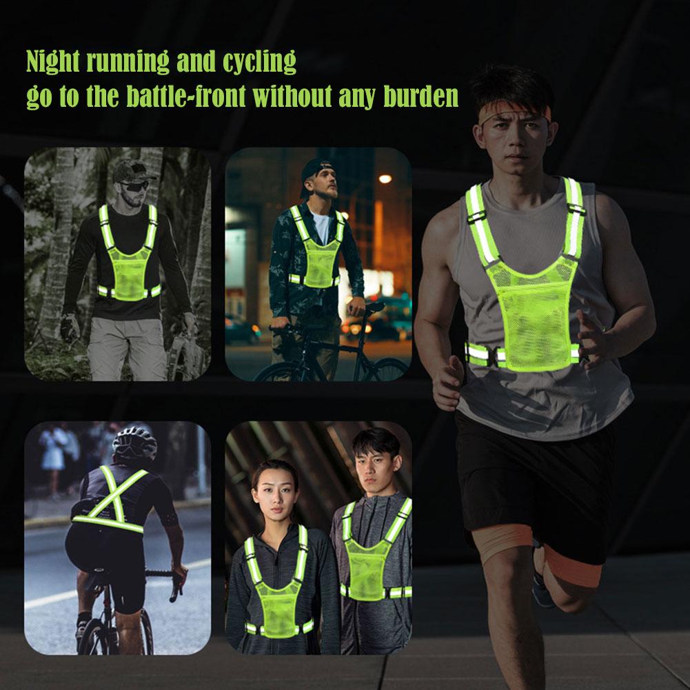 反射安全ベスト 軽量調節可能な伸縮ベストジャケット 交通整理 - Reflective Vest Cycling のレビューと価格