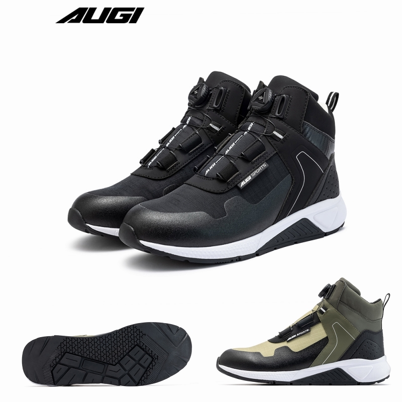 AUGI 快適なメンズモトクロスライディングブーツ男性用滑り - Cycling Shoes For Commute のレビューと価格
