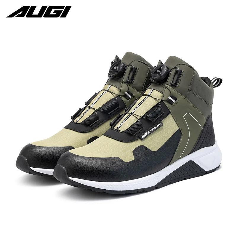 AUGI 快適なメンズモトクロスライディングブーツ男性用滑り - Cycling Shoes For Commute のレビューと価格