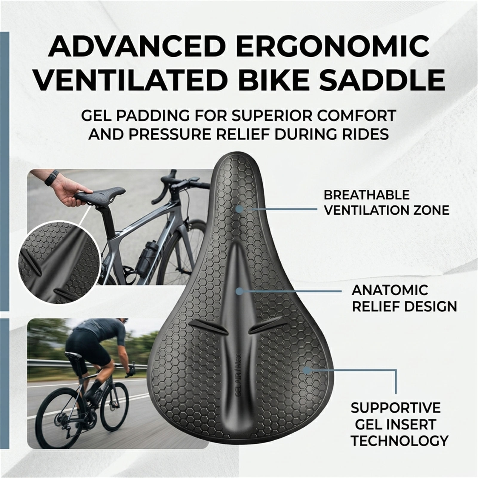 シリコン自転車シートカバー厚みのある痛み防止防水マウンテンバ - Cycling For Commute のレビューと価格