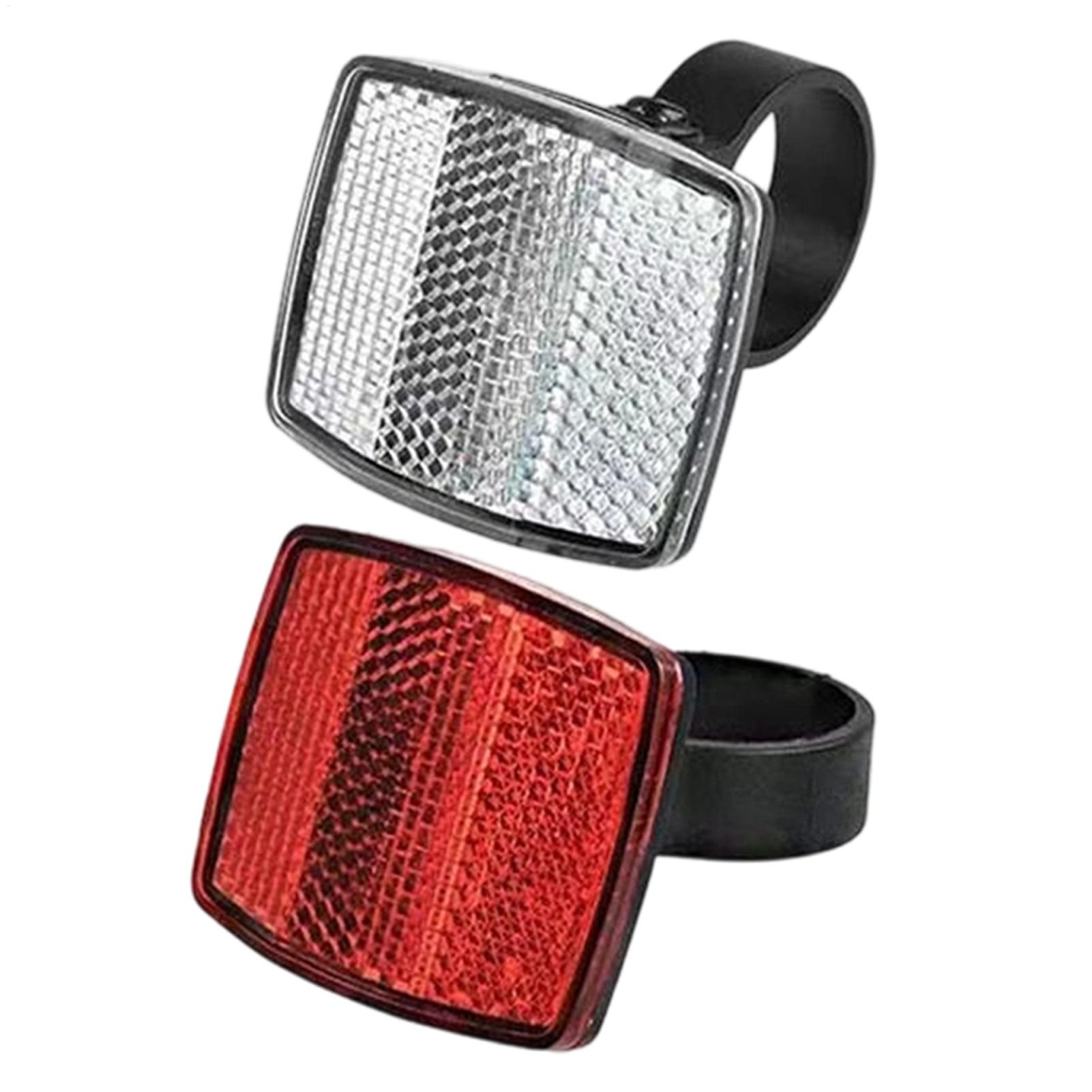2 個の自転車フロントリアリフレクターキット安全夜間サイクリ - Cycling Commute Gear のレビューと価格