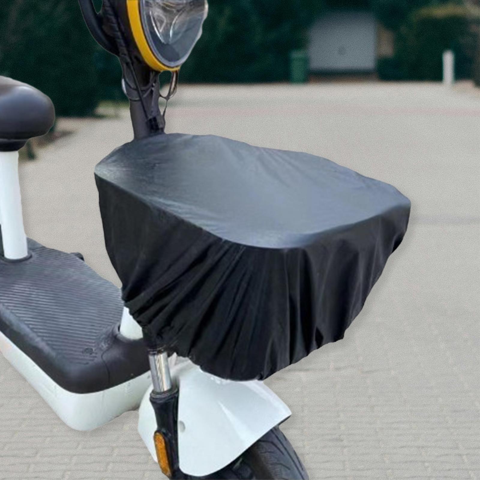 黒の防水自転車バスケットレインカバー、ポリエステル製ライナー - Cycling Commute In Rain のレビューと価格