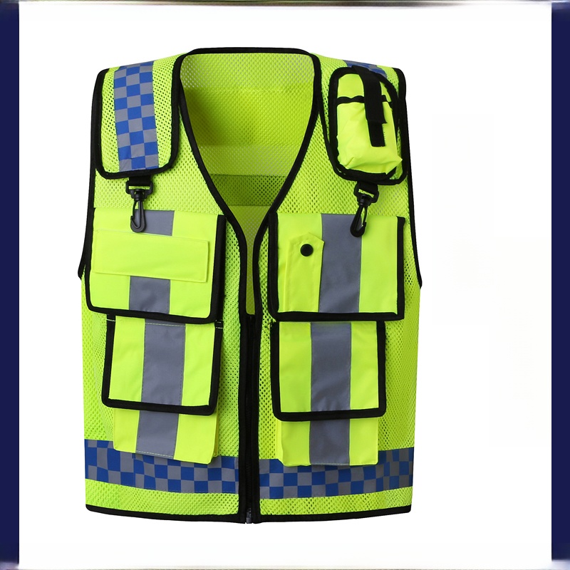 反射安全ベスト多機能ポケットメッシュ道路パトロールサイクリン - Reflective Vest Cycling のレビューと価格