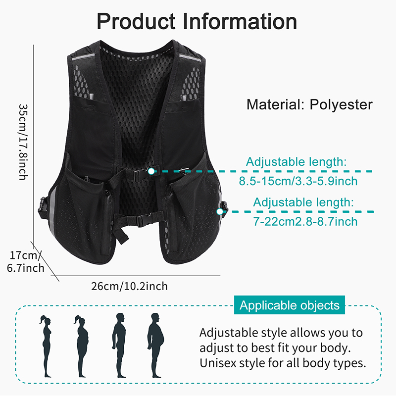 TINYAT 反射多機能ベストバッグ男性女性スポーツチェスト - Reflective Vest Cycling のレビューと価格