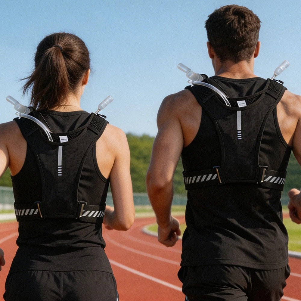 新しいファッションスポーツ反射ダブルショルダーベストパック大 - Reflective Vest Cycling のレビューと価格
