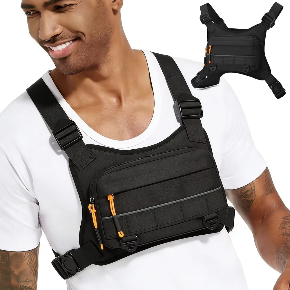 サイクリングフロントチェストベスト戦術バックパックキャンプ登 - Reflective Vest Cycling のレビューと価格