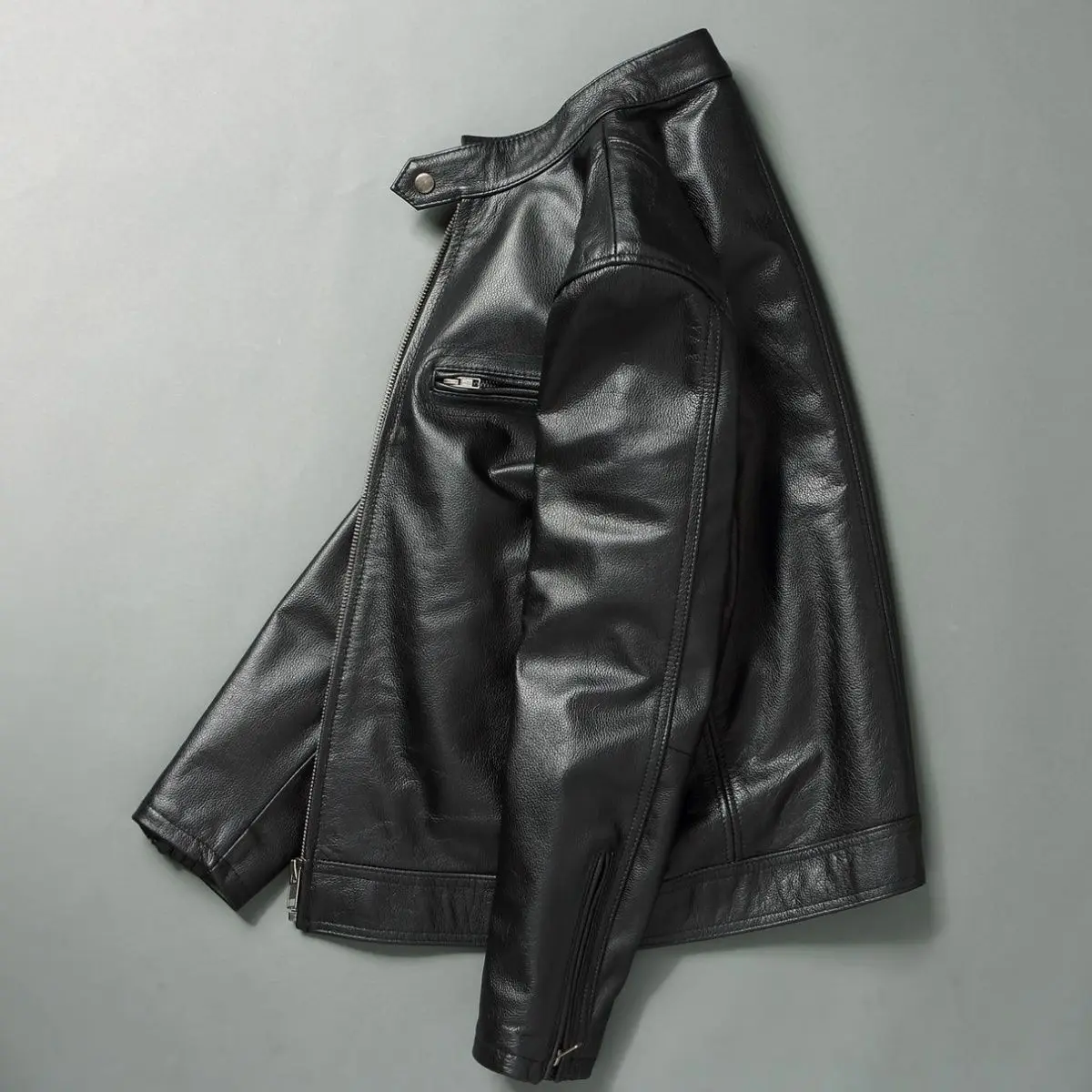 男性用本革ジャケット,100% 牛革,スリムフィット,スタン - Cycling Commuter Jacket のレビューと価格