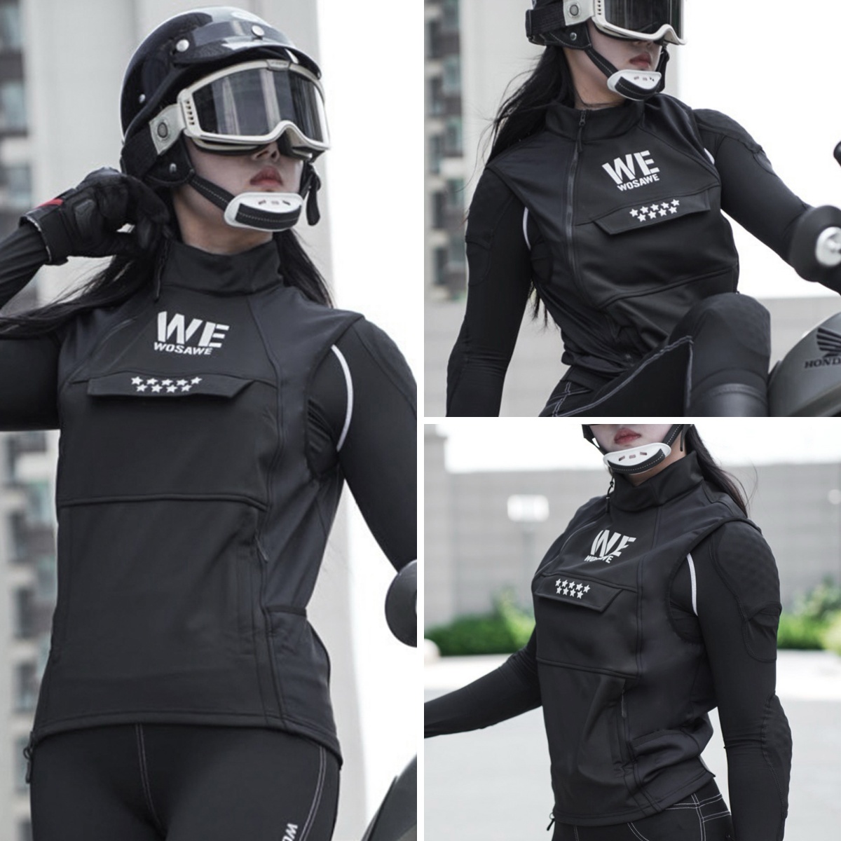 WOSAWE 冬オートバイ乗馬ベスト反射暖かいオートバイオフ - Reflective Vest Cycling のレビューと価格